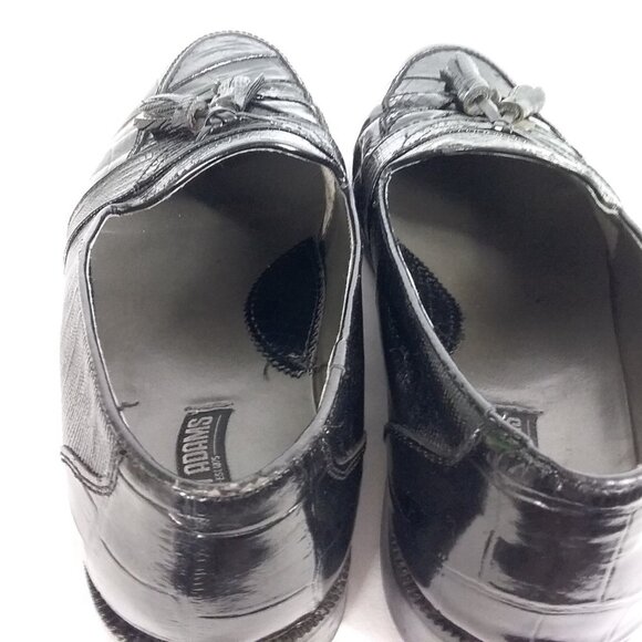 Stacy Adams Genuine Snakeskin Black Leather Upper Tassel Loafer Men Shoes 9.5 M main image 2